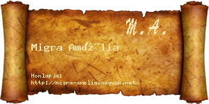 Migra Amélia névjegykártya